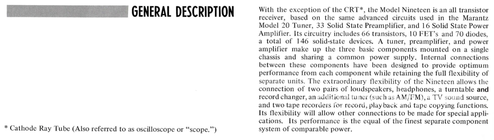 Marantz Model 19 Stereophonic Receiver With Scope - Super Minty One Of The Best Receivers Ever Made
