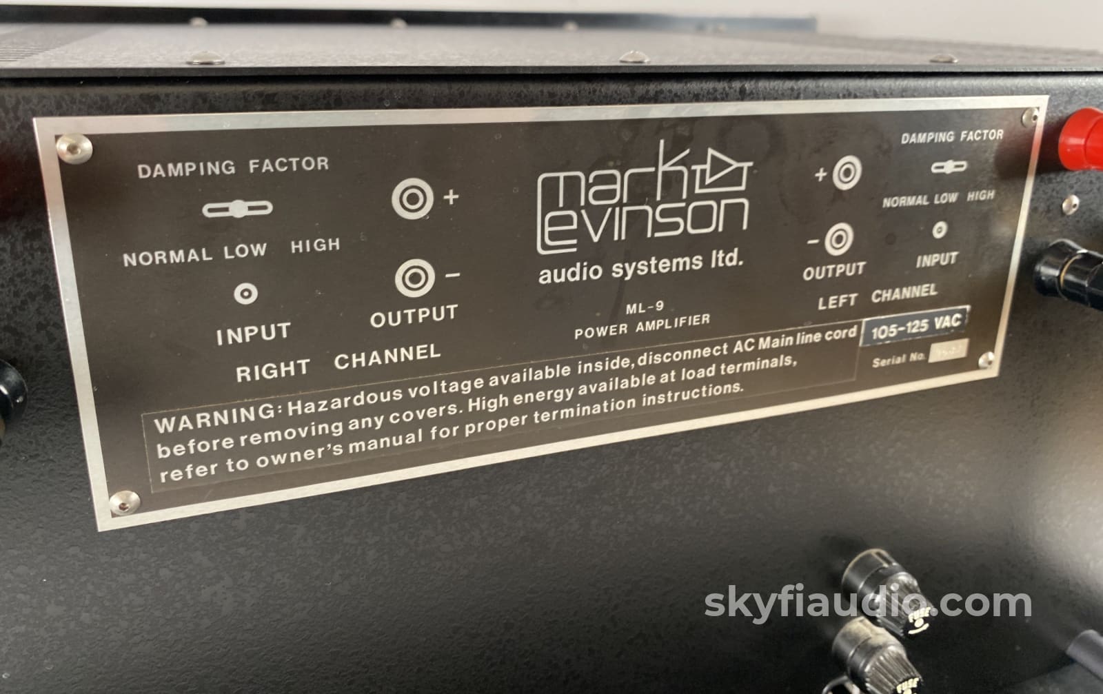 Mark Levinson Ml-9 Vintage Class Ab Amplifier - Wow
