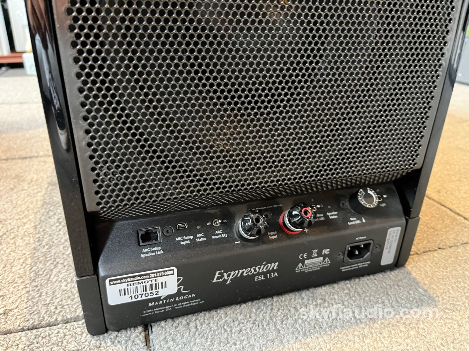 Martin Logan Expression ESL13A - Hybrid Electrostatic Speakers - Gloss Black Amplifier