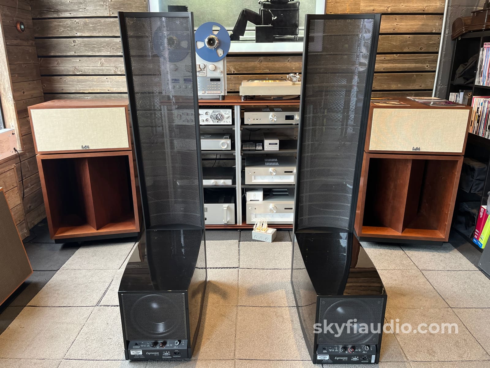 Martin Logan Expression ESL13A - Hybrid Electrostatic Speakers - Gloss Black Amplifier