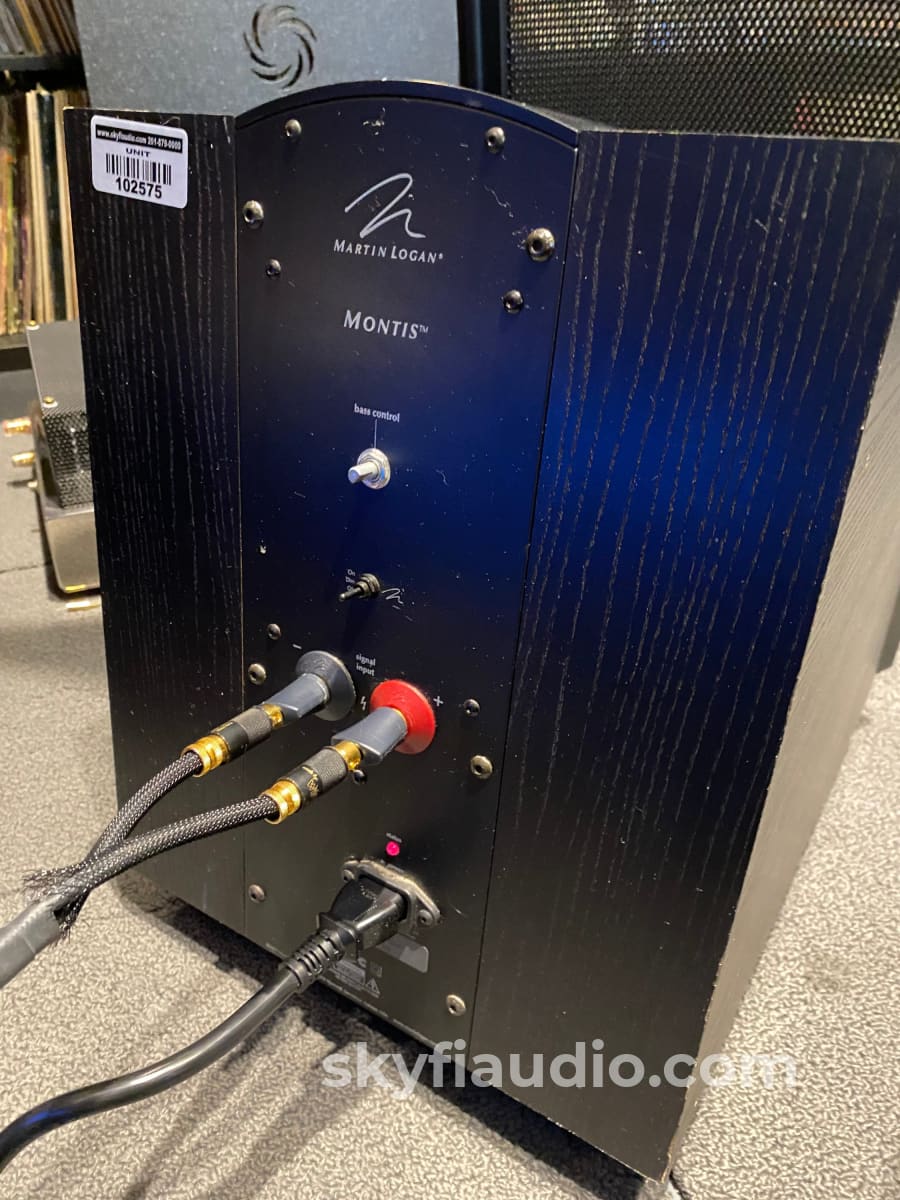 Martin Logan Montis - Electrostatic Speakers W/Integrated Bass Drivers Black Finish