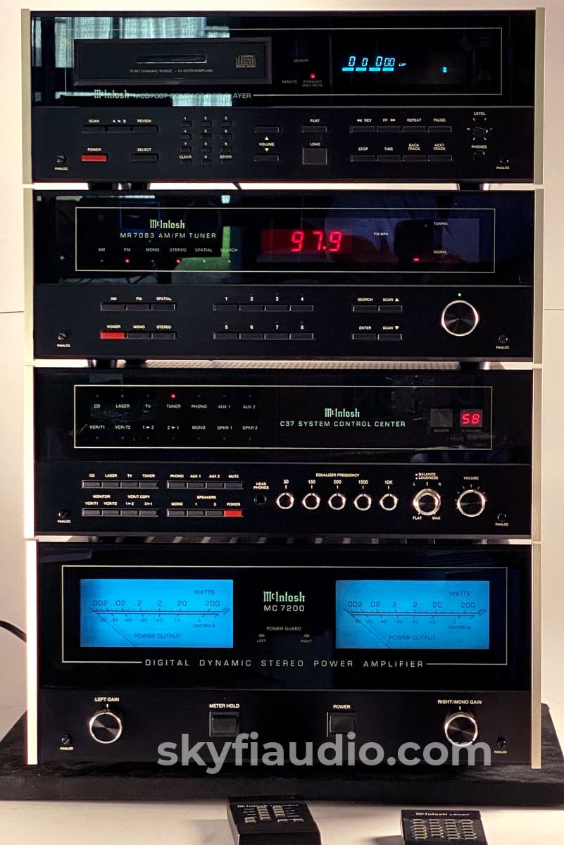 Mcintosh 4 Piece System From The 1980S And 1990S = C37 + Mc7200 Mcd7007 Mr7083 Skyfi Curated