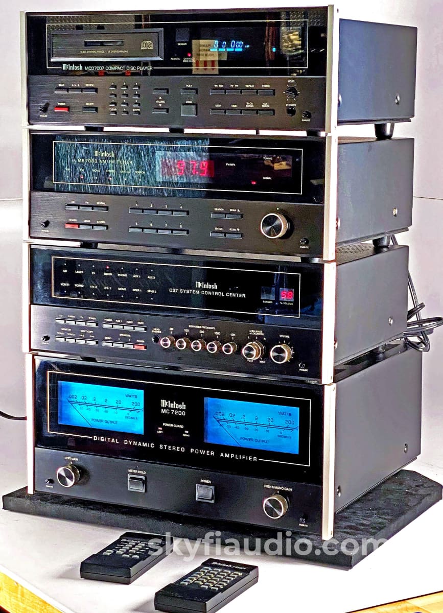 Mcintosh 4 Piece System From The 1980S And 1990S = C37 + Mc7200 Mcd7007 Mr7083 Skyfi Curated