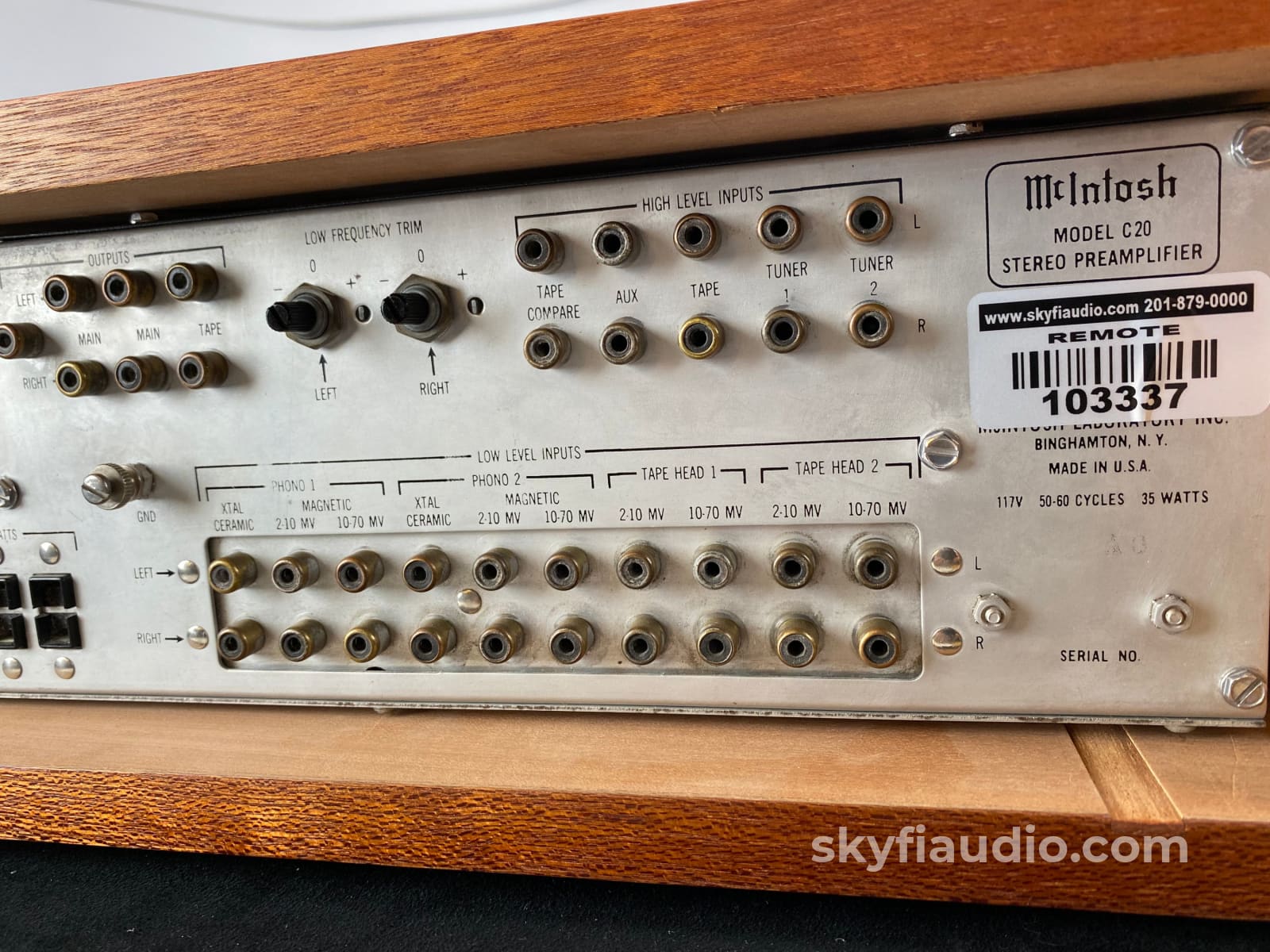 Mcintosh C20 Vintage Tube Preamp With Custom Case And Full Telefunken Complement Preamplifier