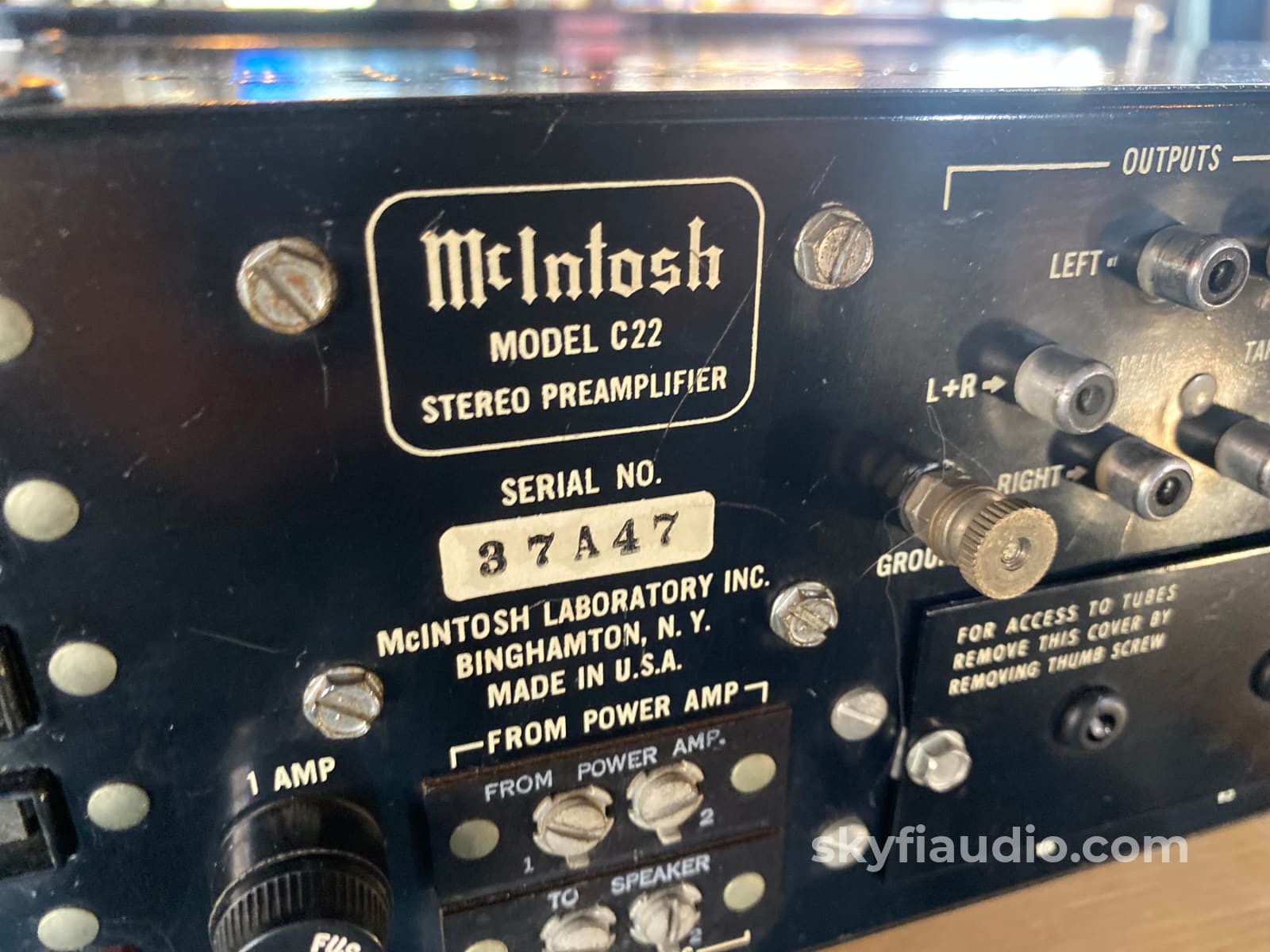 McIntosh C22 Vintage Tube Preamplifier, Restored and Highly Collectibl