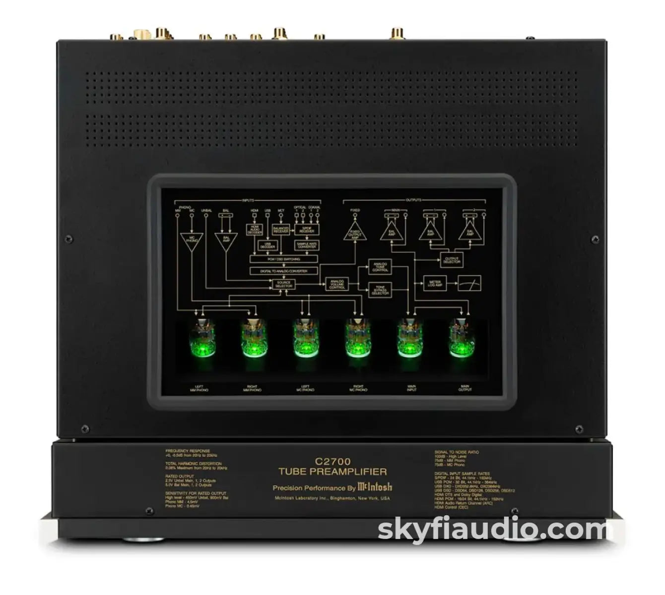 McIntosh C2700 Tube Preamplifier and Quad Balanced DAC - Factory Refurbished - Preamplifier