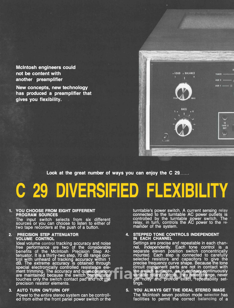 Mcintosh C29 Vintage Preamplifier