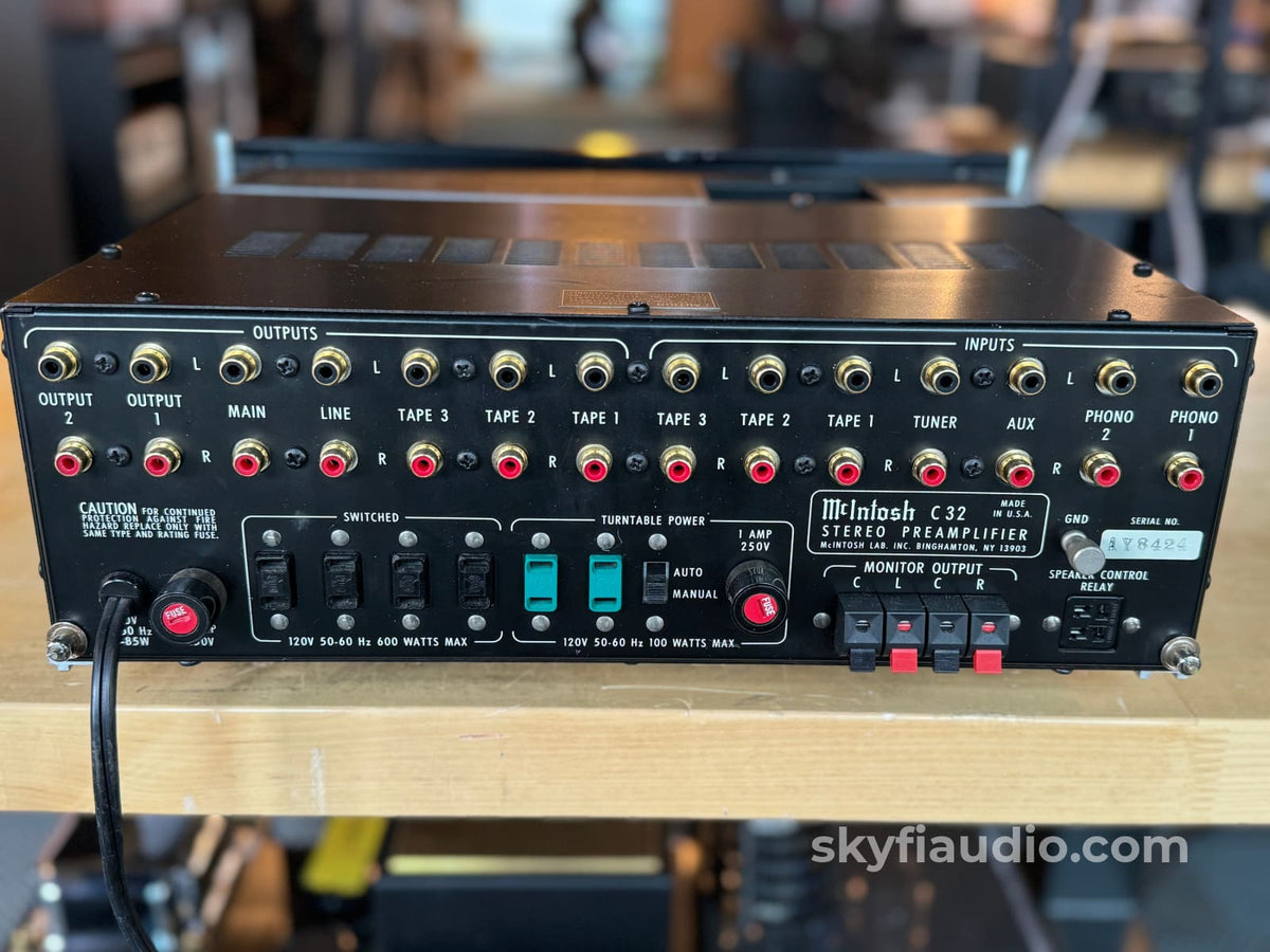 Mcintosh C32 Vintage Preamp With Phone And Eq - Serviced & Upgraded Preamplifier