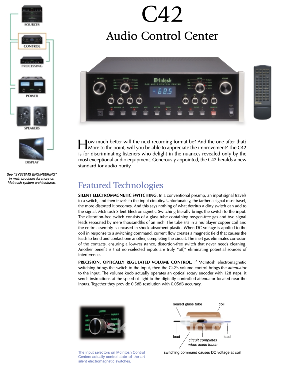 Mcintosh C42 Vintage Preamplifier With Phono And Remote