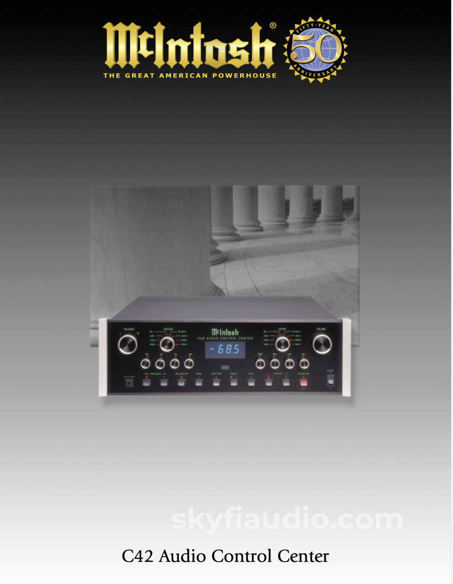 Mcintosh C42 Vintage Preamplifier With Phono And Remote