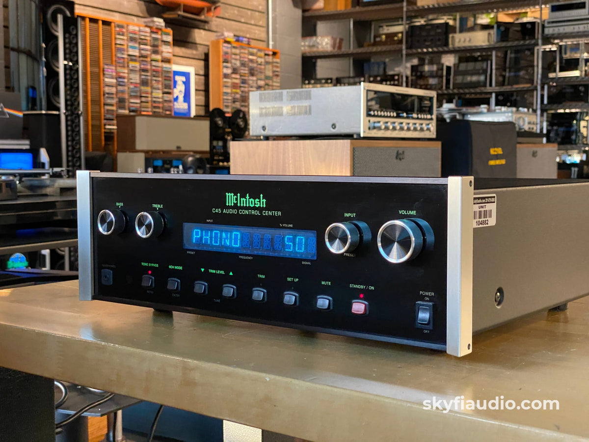 Mcintosh C45 Preamp - All Analogue With Phone Input Fiber Optic Lighting Preamplifier