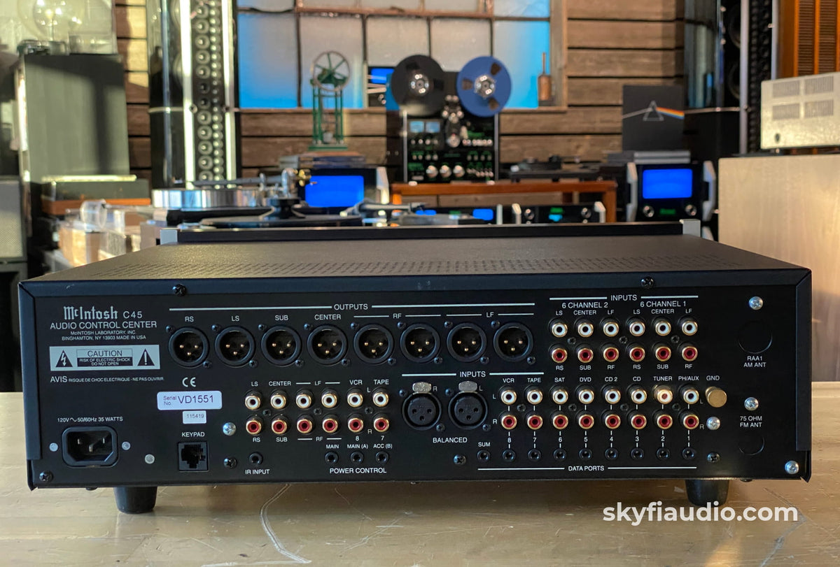 Mcintosh C45 Preamp - All Analogue With Phone Input Fiber Optic Lighting Preamplifier