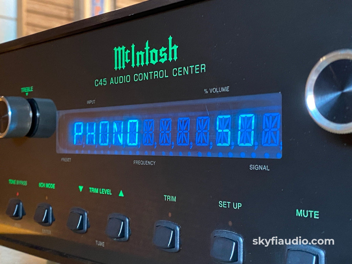 Mcintosh C45 Preamp - All Analogue With Phone Input Fiber Optic Lighting Preamplifier