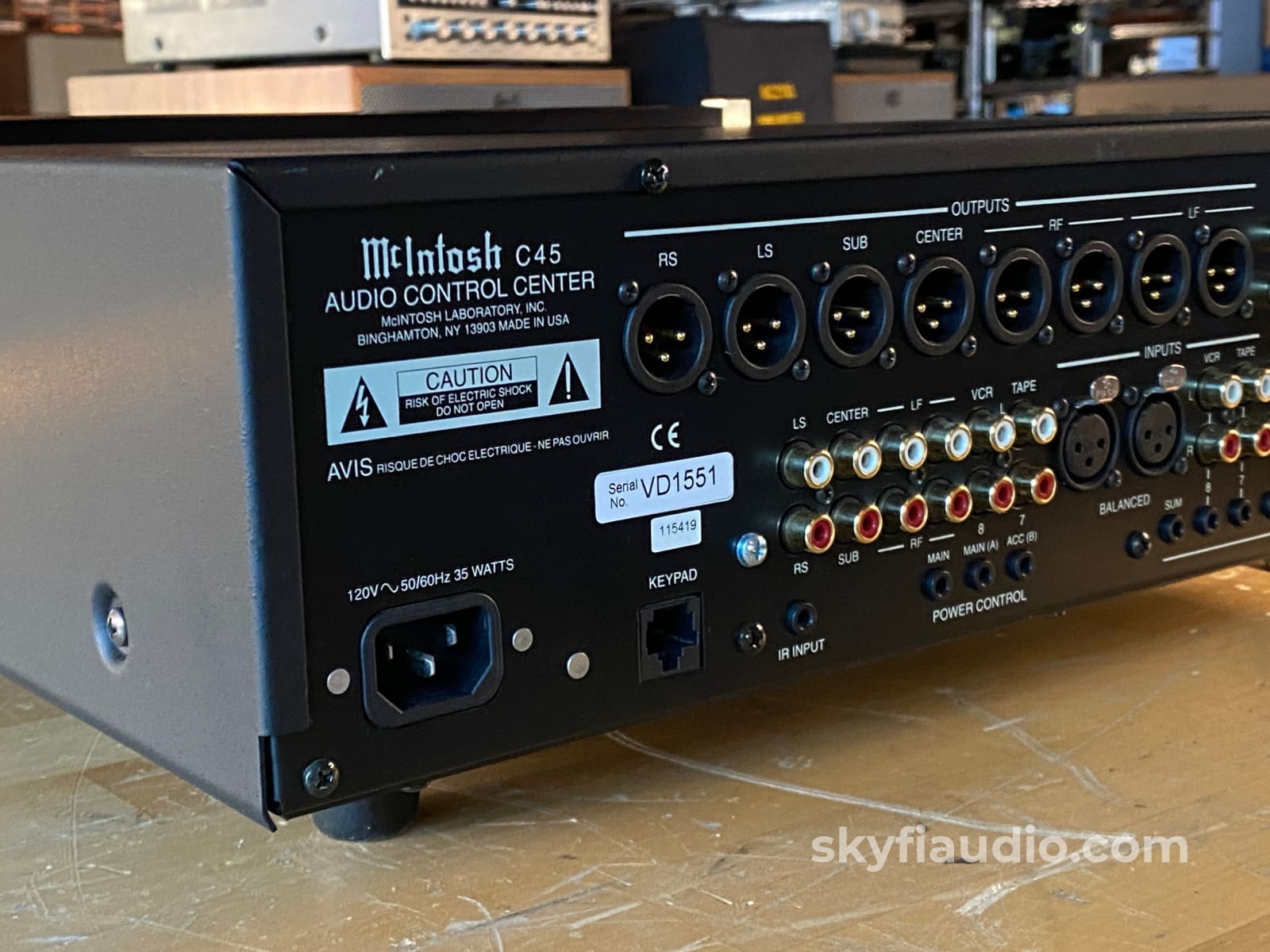 McIntosh C45 Preamp - All Analog with Phono Input - Fiber Optic Lighting