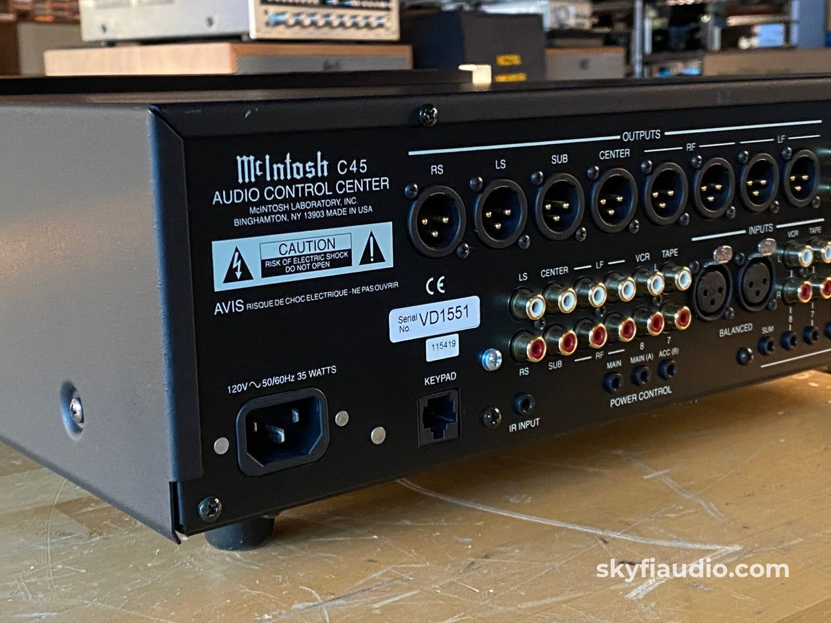 Mcintosh C45 Preamp - All Analogue With Phone Input Fiber Optic Lighting Preamplifier