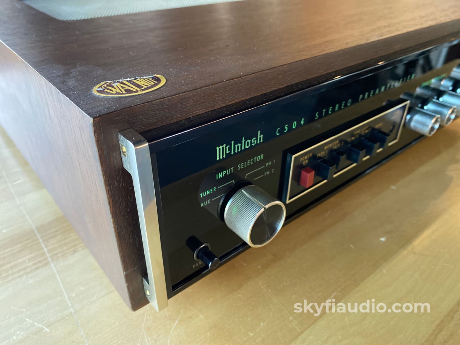 McIntosh C504 Solid State Vintage Preamplifier With Wood Cabinet