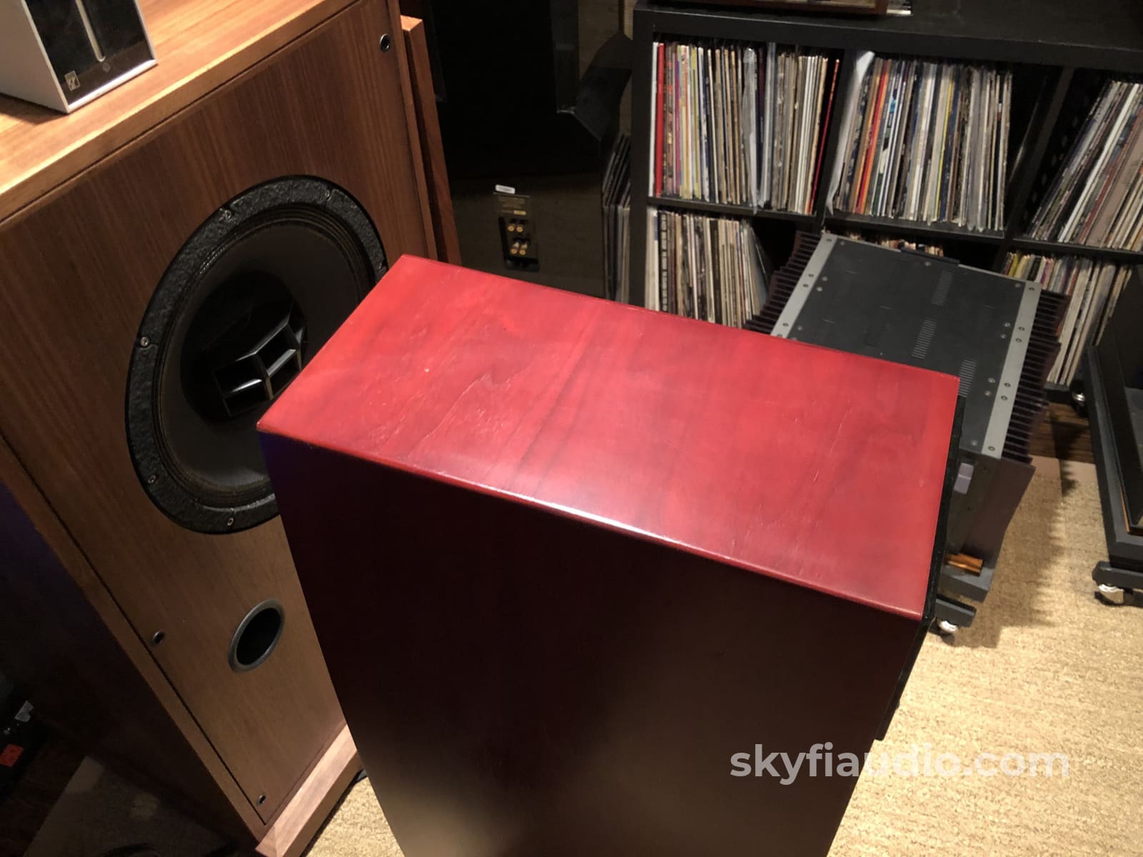 Mcintosh Ls340 Full Range Speakers - In A Deep Red Mahogany Finish