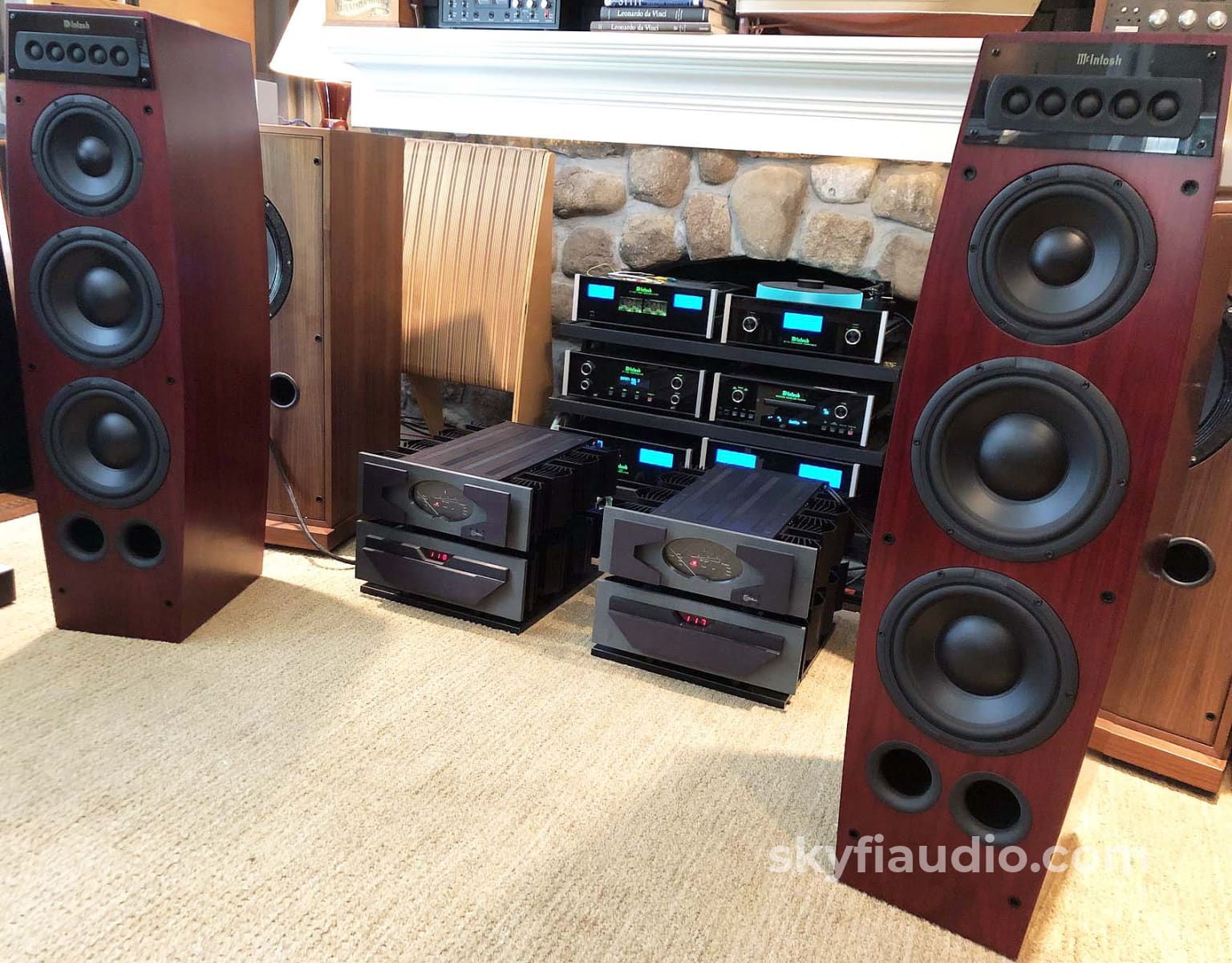 Mcintosh Ls360 Speakers In A Beautiful Red Cherry Finish