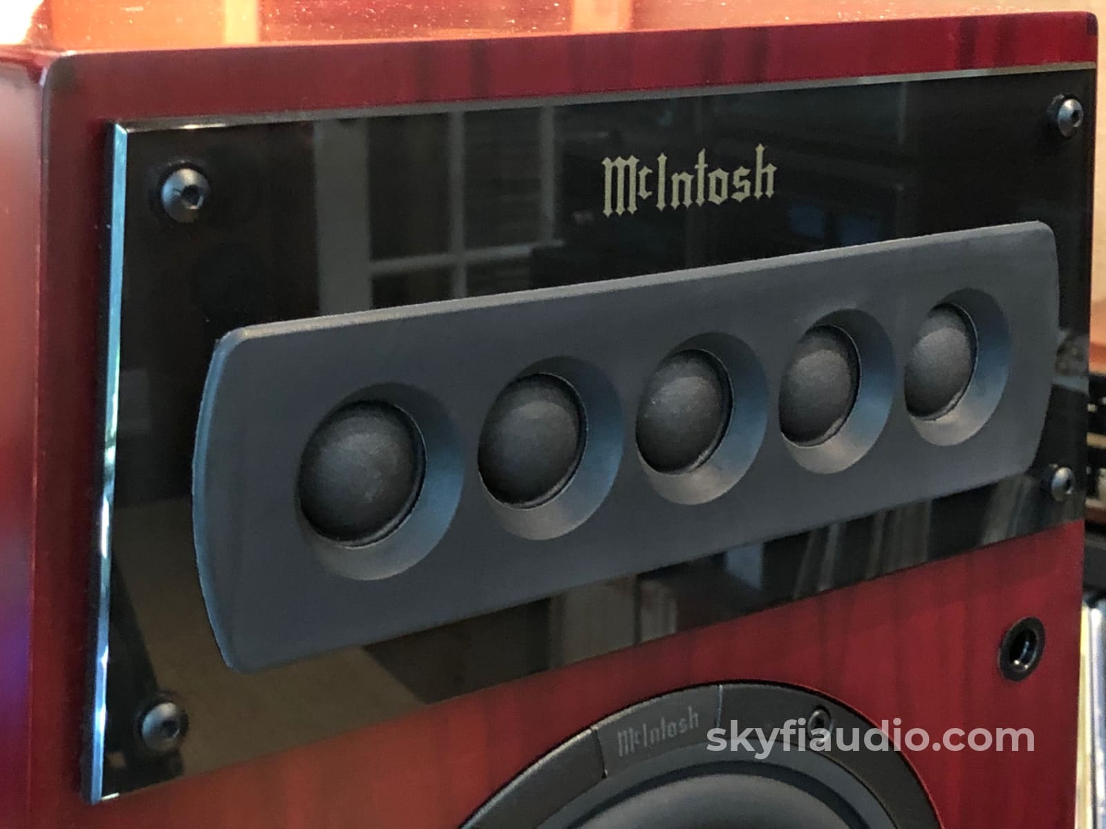Mcintosh Ls360 Speakers In A Beautiful Red Cherry Finish