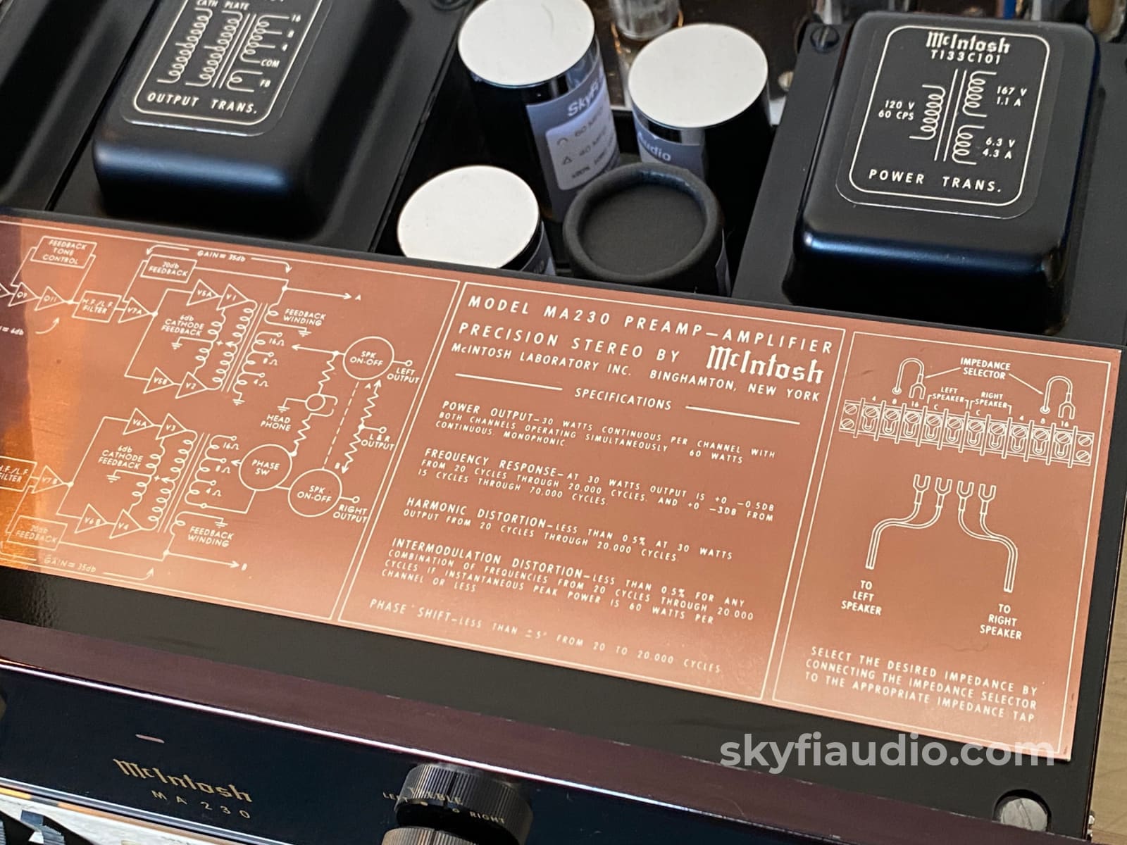 Mcintosh Ma230 Tube Integrated Amplifier - Skyfi Restored
