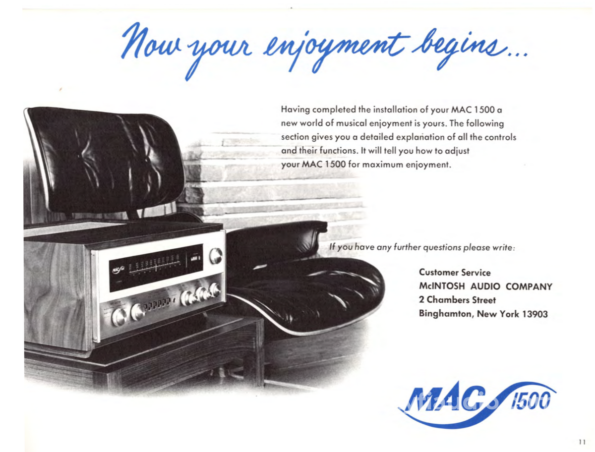 Mcintosh Mac1500 Receiver - The Best Tube Ever! Skyfi Restored Integrated Amplifier