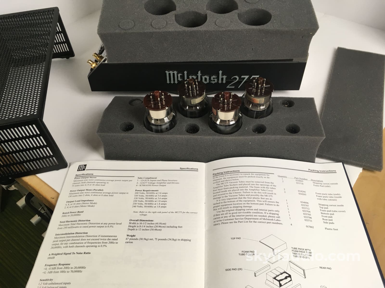 McIntosh MC-275 MK-V Tube Amplifier, Mint and Complete