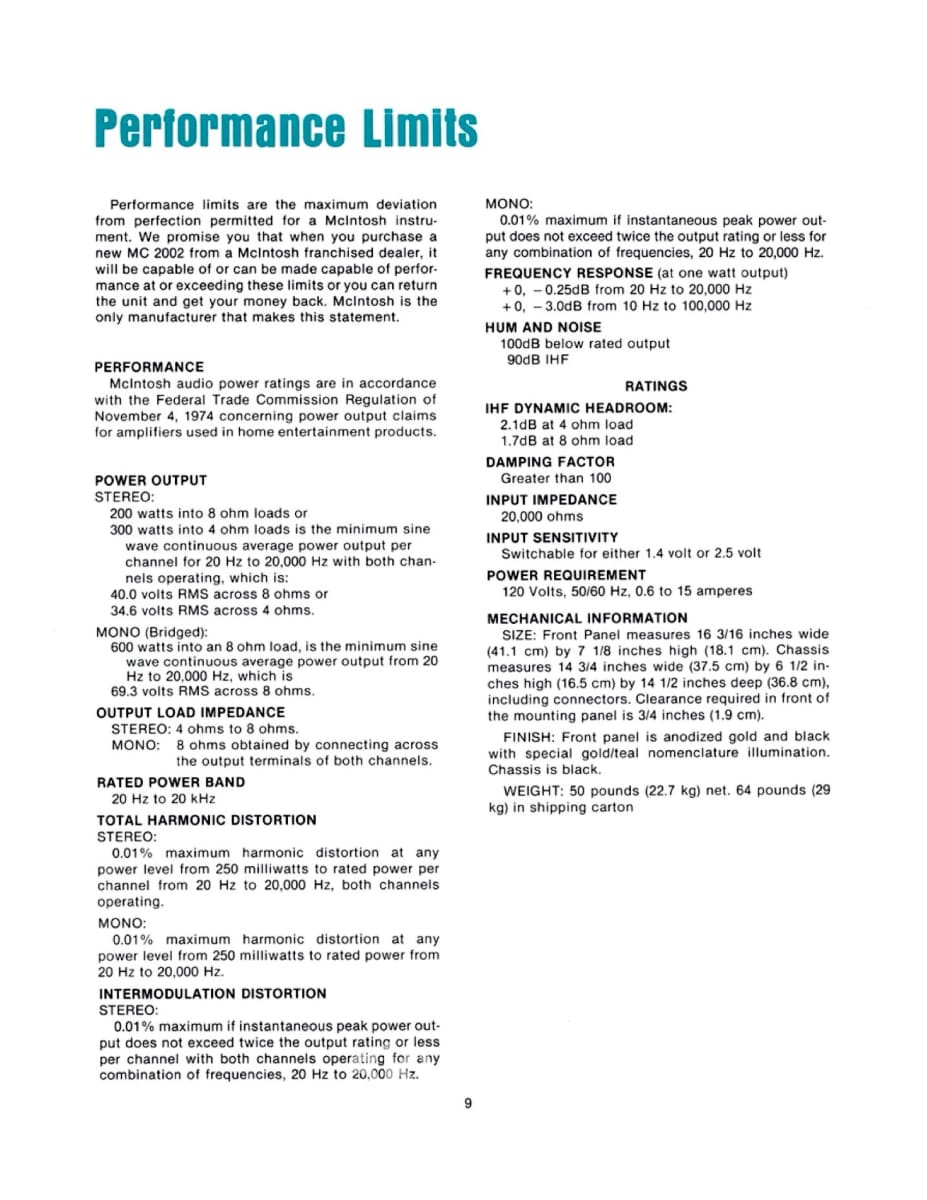 Mcintosh Mc2002 Amplifier With Gorgeous Meters - Rare Wooden Case