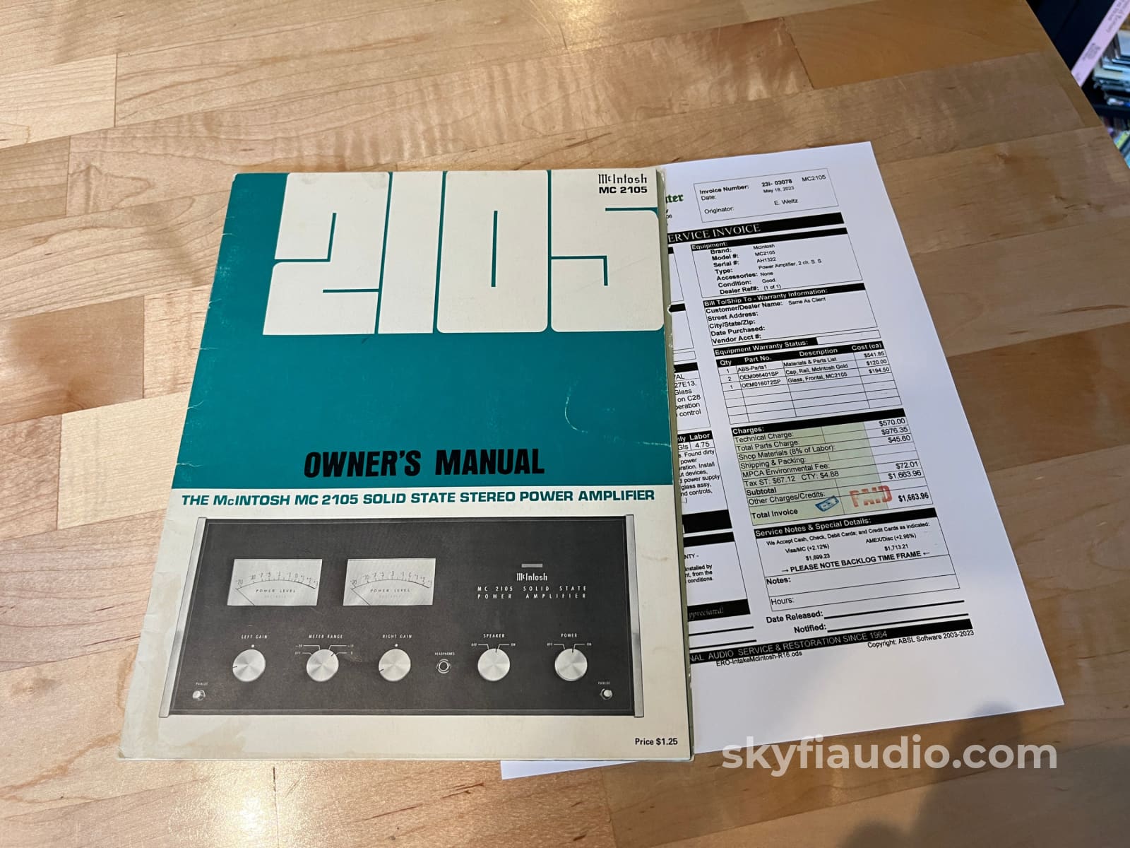 McIntosh MC2105 Vintage Solid State Amplifier- Restored in 2023 - Amplifier