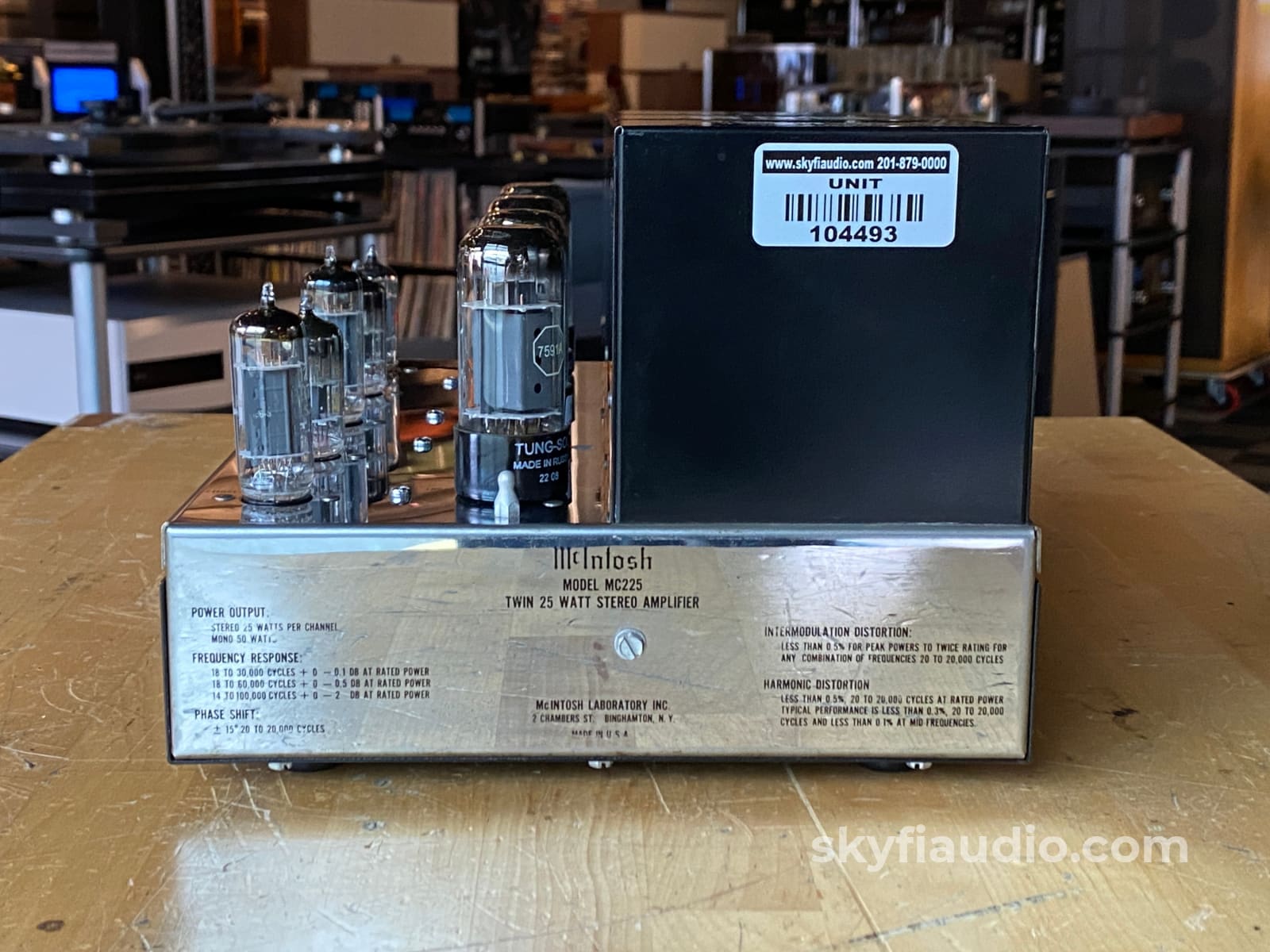Mcintosh Mc225 Vintage Tube Amplifier From Abkco Music & Records - The Rolling Stones And More!