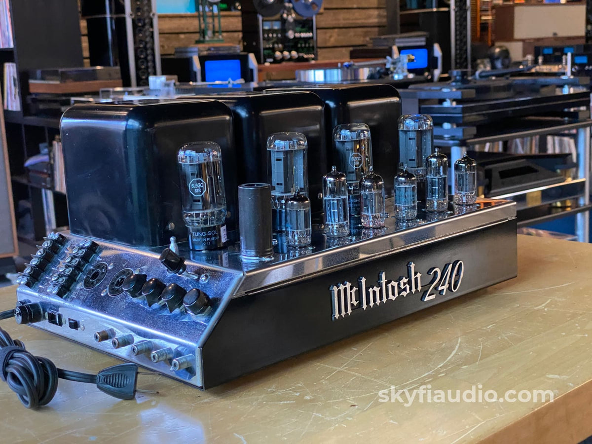 Mcintosh Mc240 Tube Amplifier - Electronically Restored Includes Cage