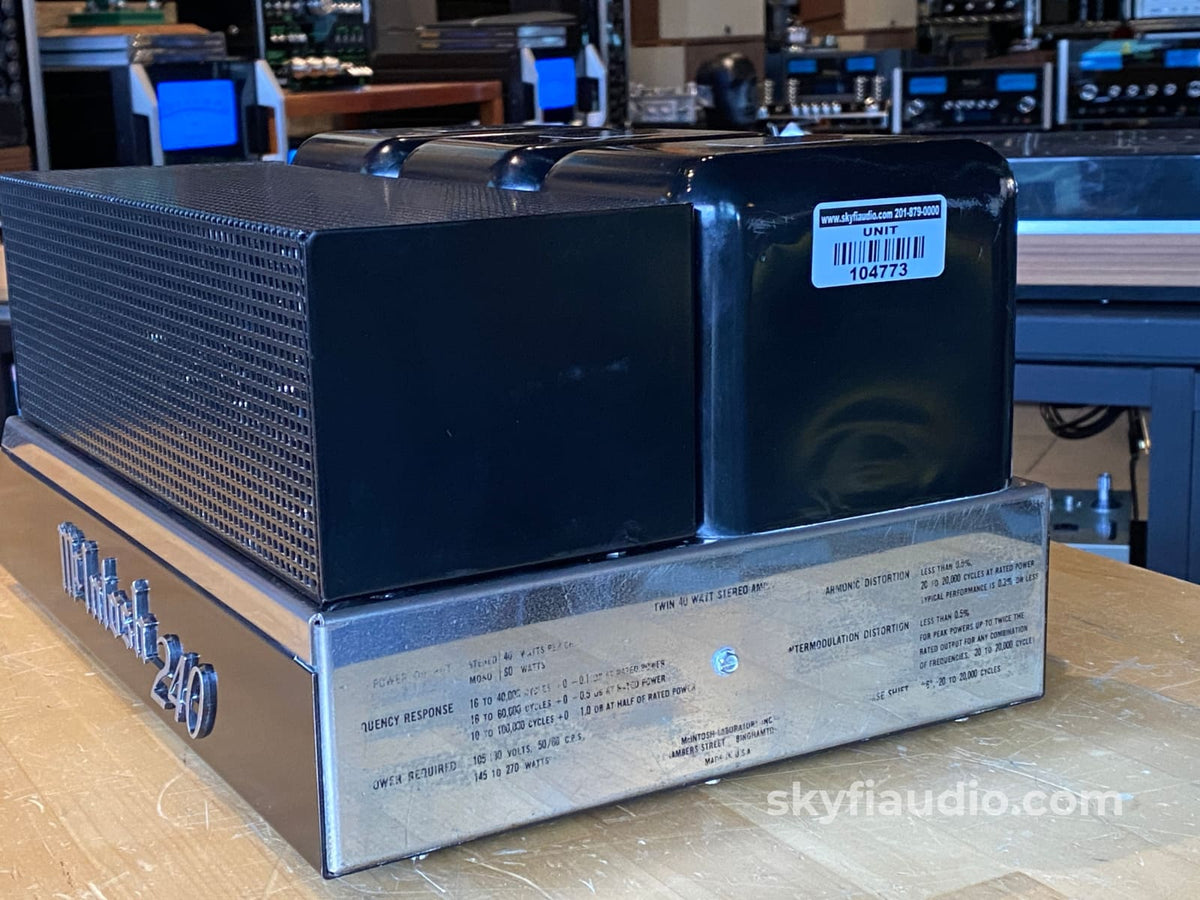 Mcintosh Mc240 Tube Amplifier - Electronically Restored Includes Cage