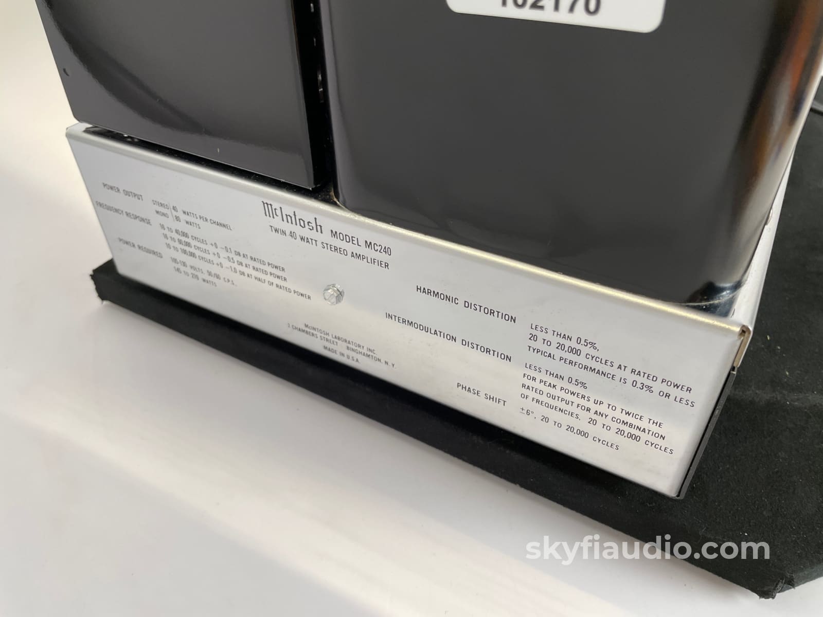 Mcintosh Mc240 Vintage Tube Amplifier With Telefunken Tubes