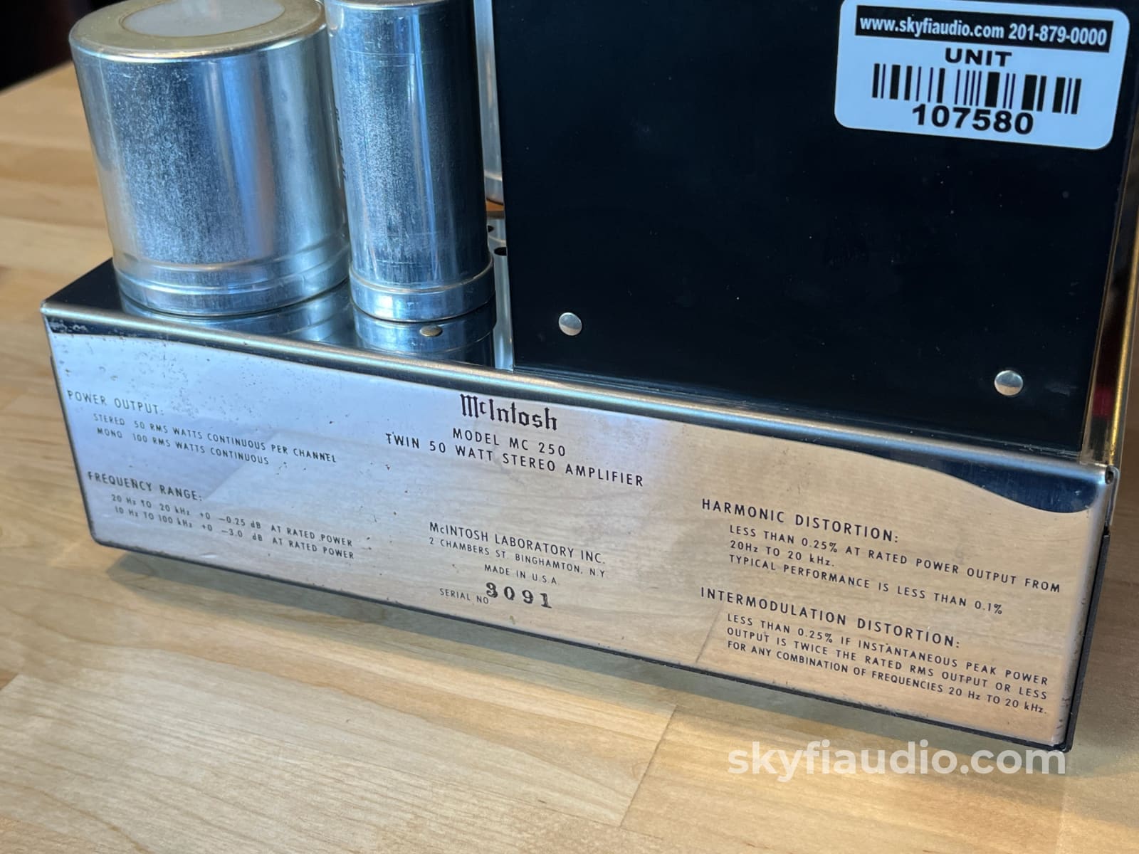 McIntosh MC250 Solid State Amplifier - Serviced - 120V/240V Switchable - Amplifier
