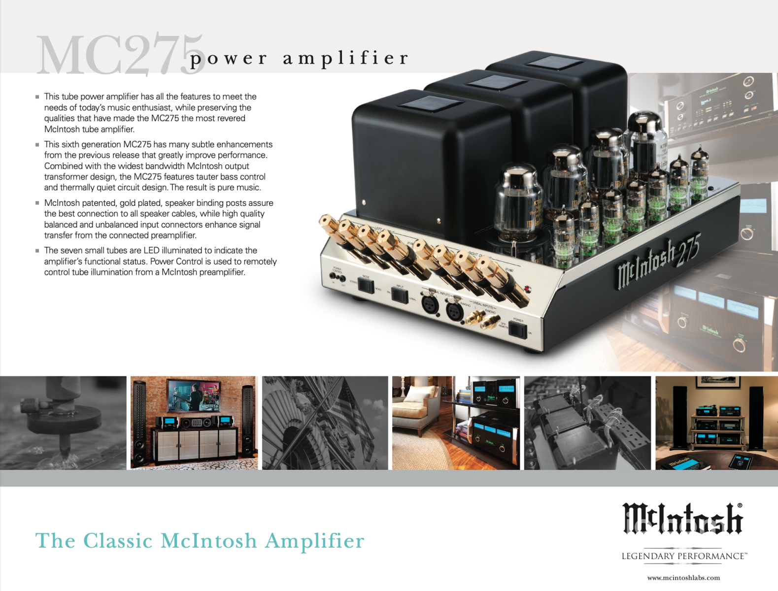 Mcintosh Mc275 - Latest Version Store Display In Only Amplifier