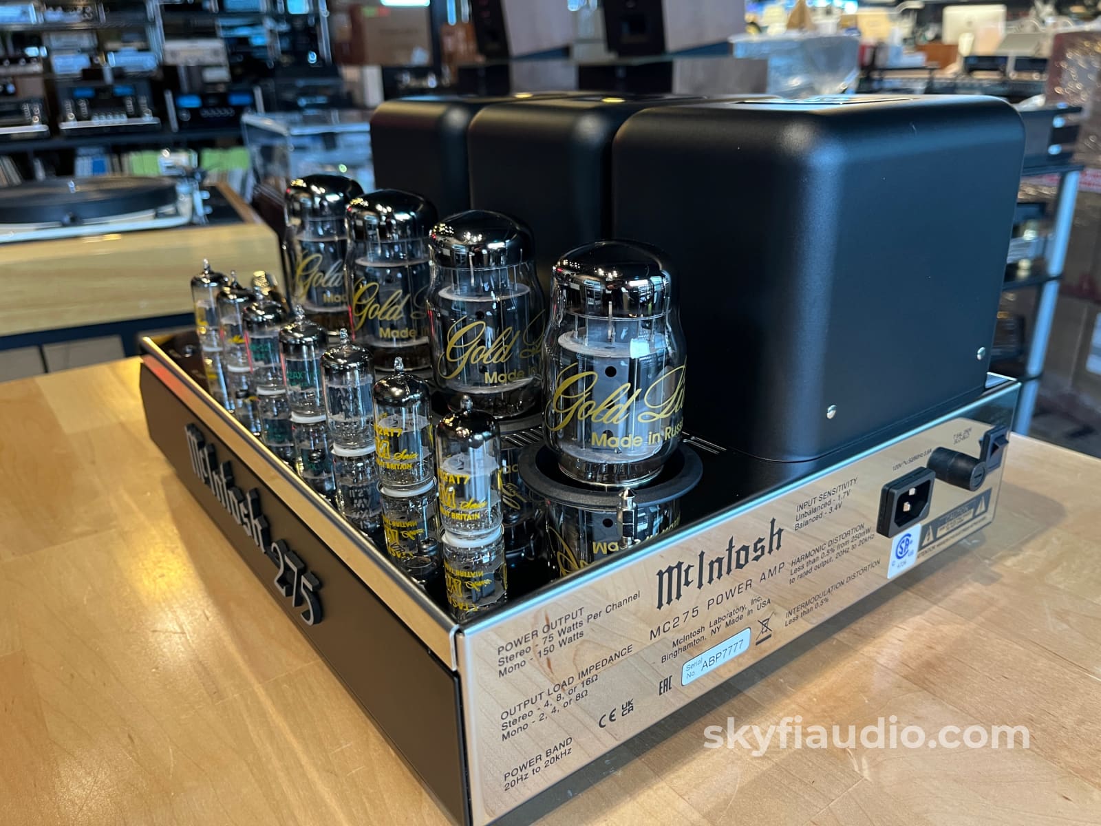 McIntosh MC275 Tube Amplifier - W/ Gold Lion KT88 Outputs and Vintage IEC & GE Driver Tubes - Pre-Loved Amplifier