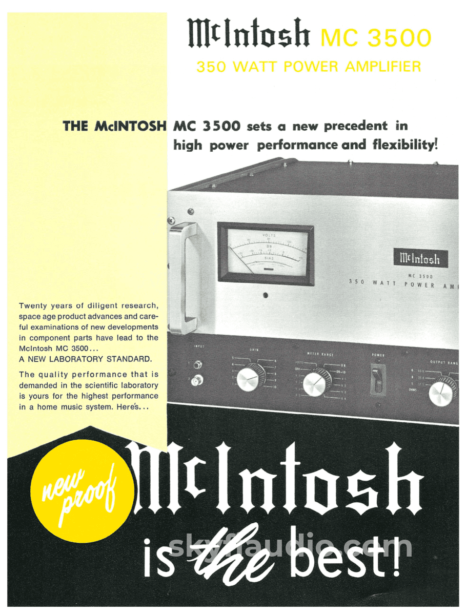 Mcintosh Mc3500 Legendary Vintage Tube Mono Amplifiers - Unmolested Call For Restoration Options