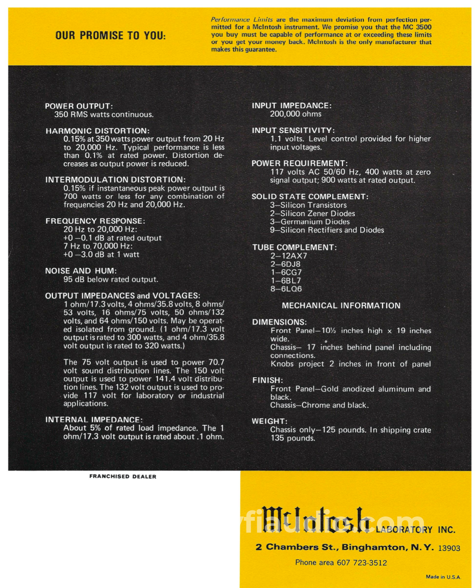 Mcintosh Mc3500 Legendary Vintage Tube Mono Amplifiers - Unmolested Call For Restoration Options