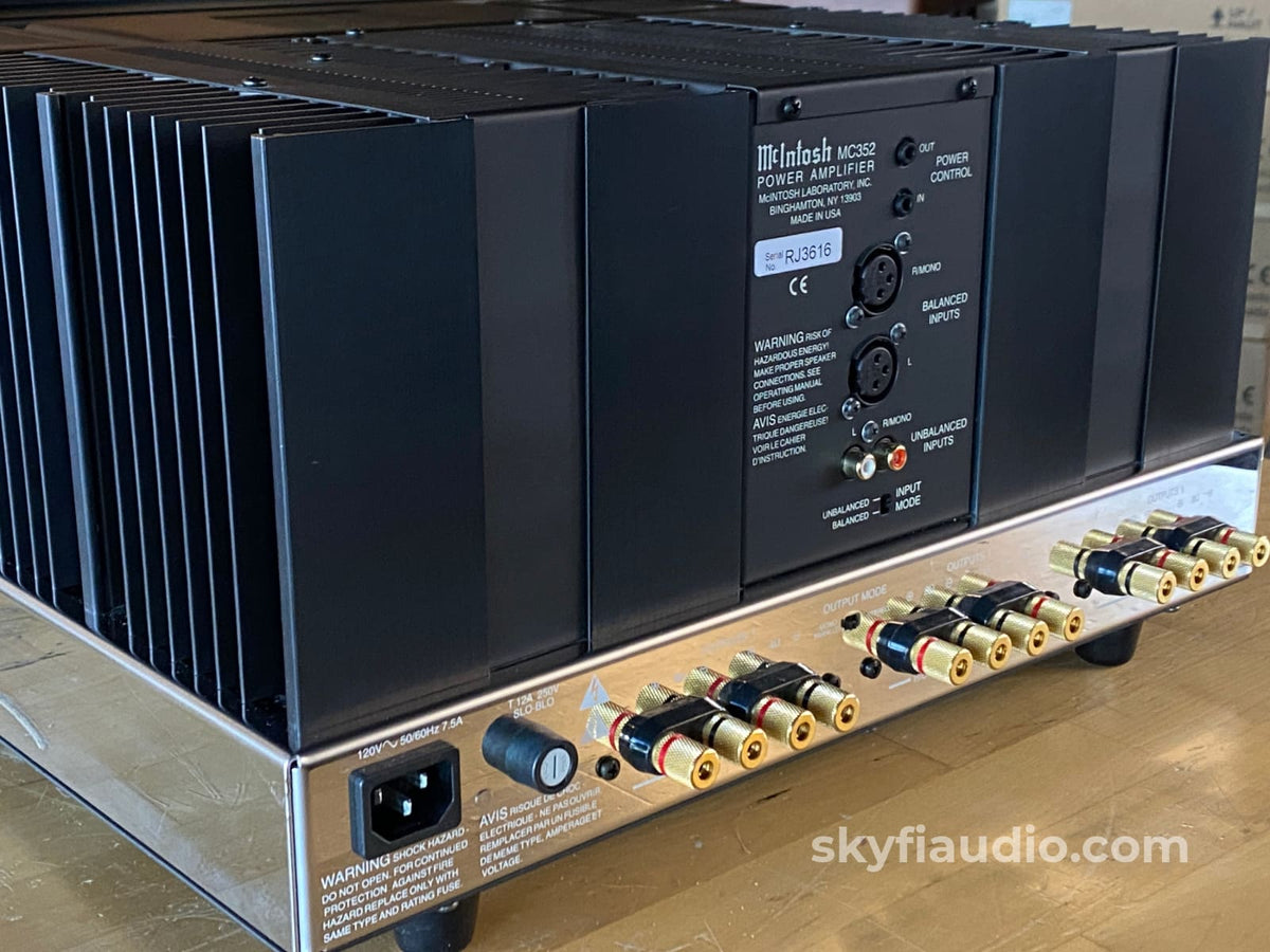 Mcintosh Mc352 Double Balanced Solid State Amplifier With 350W X 2!