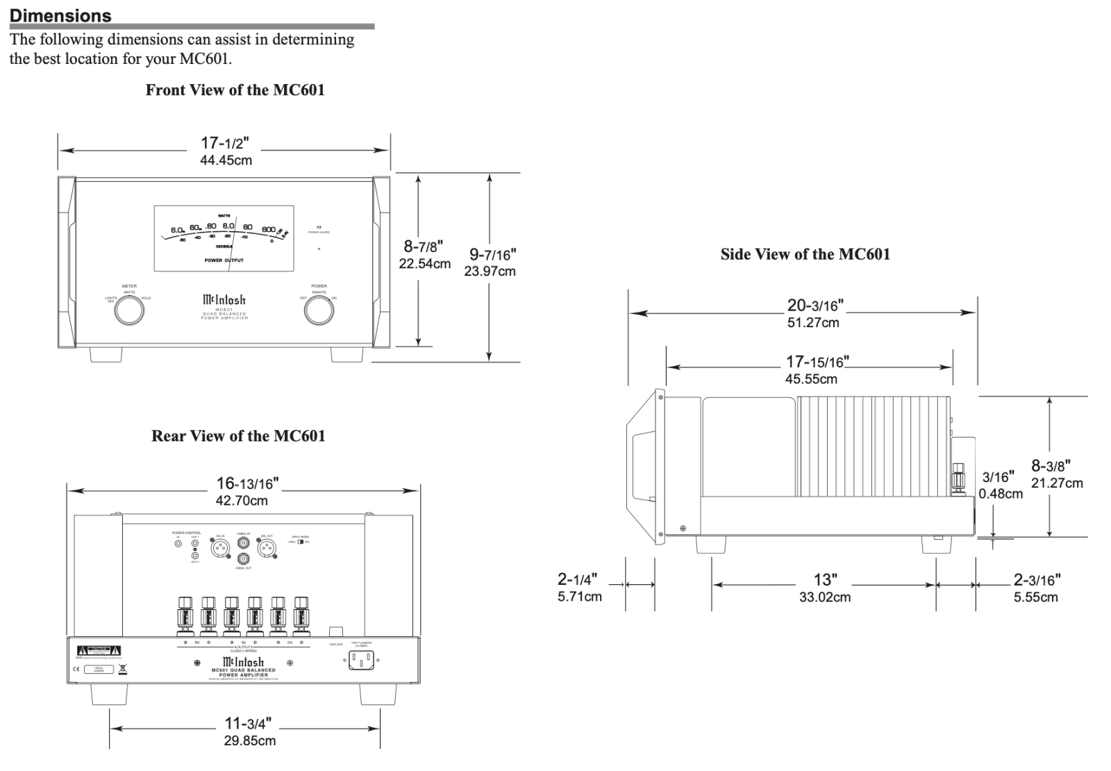 Mcintosh Mc601 Quad Balanced Monoblock Amplifier Set