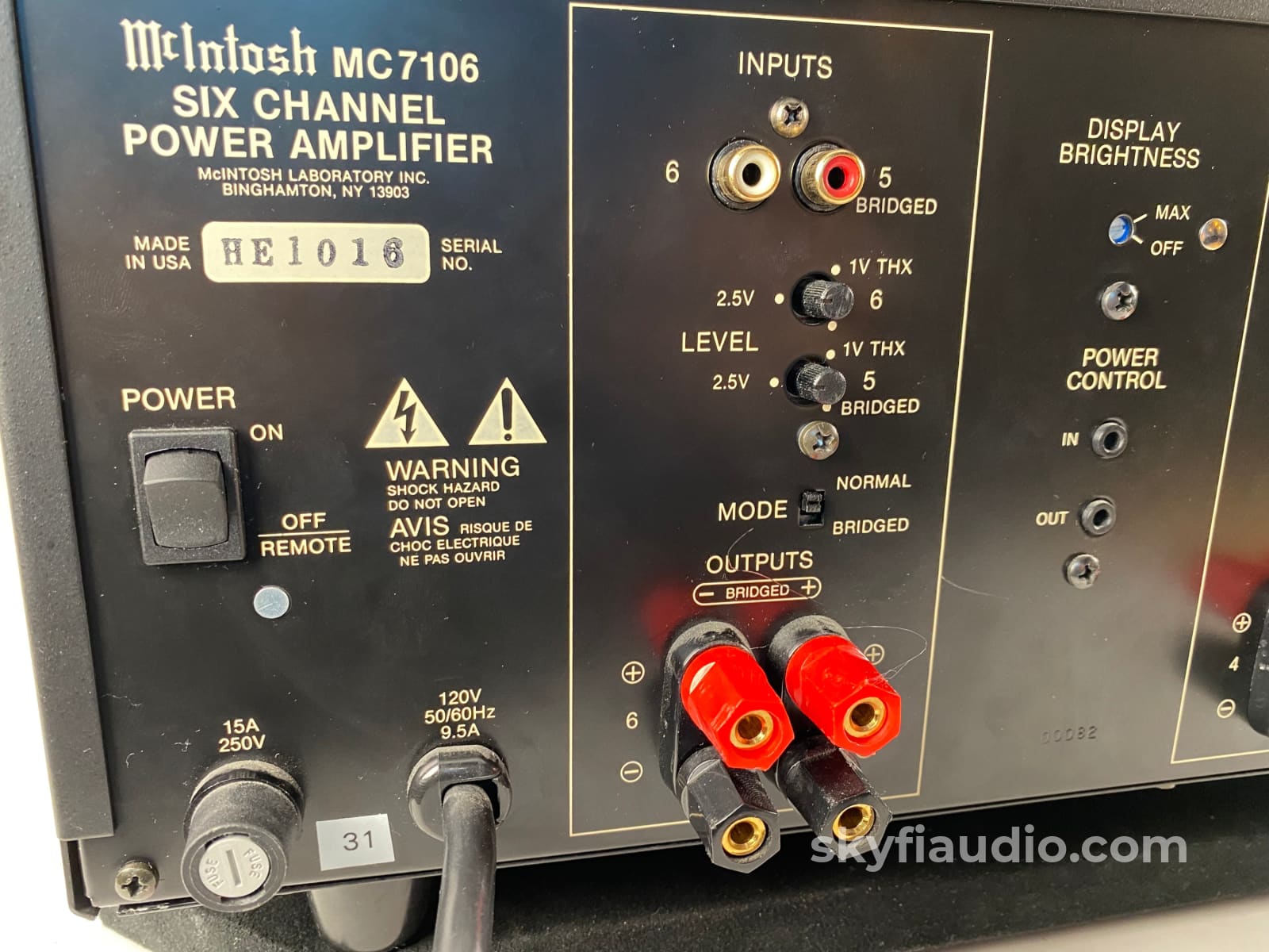 McIntosh MC7106, 6 Channel Solid State w/LED VU Meters, Lucasfilm THX