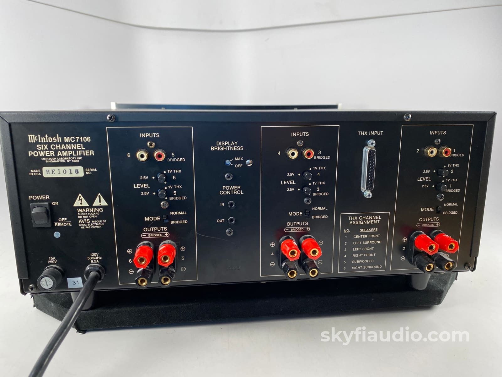 Mcintosh Mc7106 6 Channel Solid State W/Led Vu Meters Lucasfilm Thx Rated Amplifier