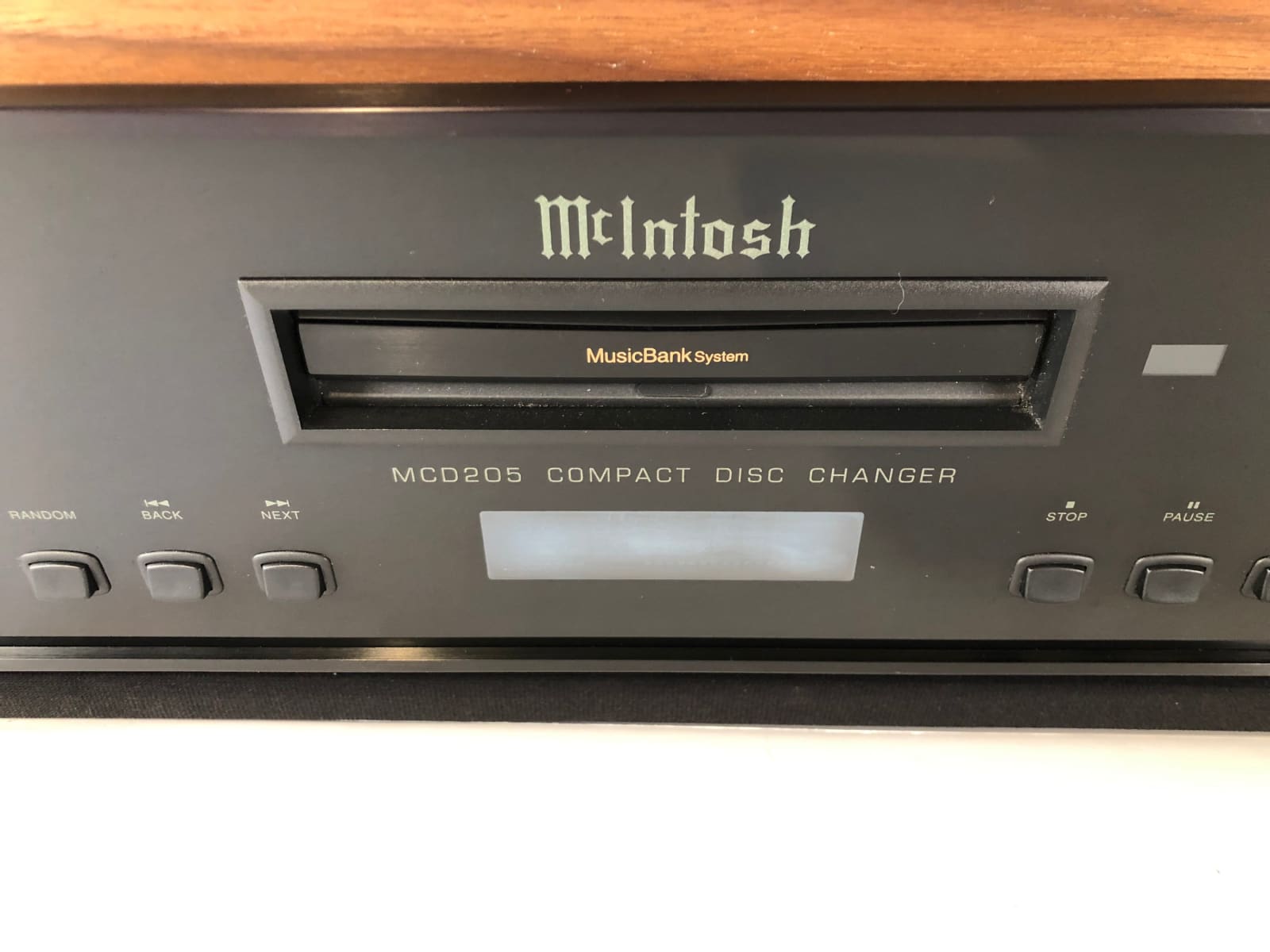 McIntosh MCD205 CD Changer in Custom Walnut Wood Case