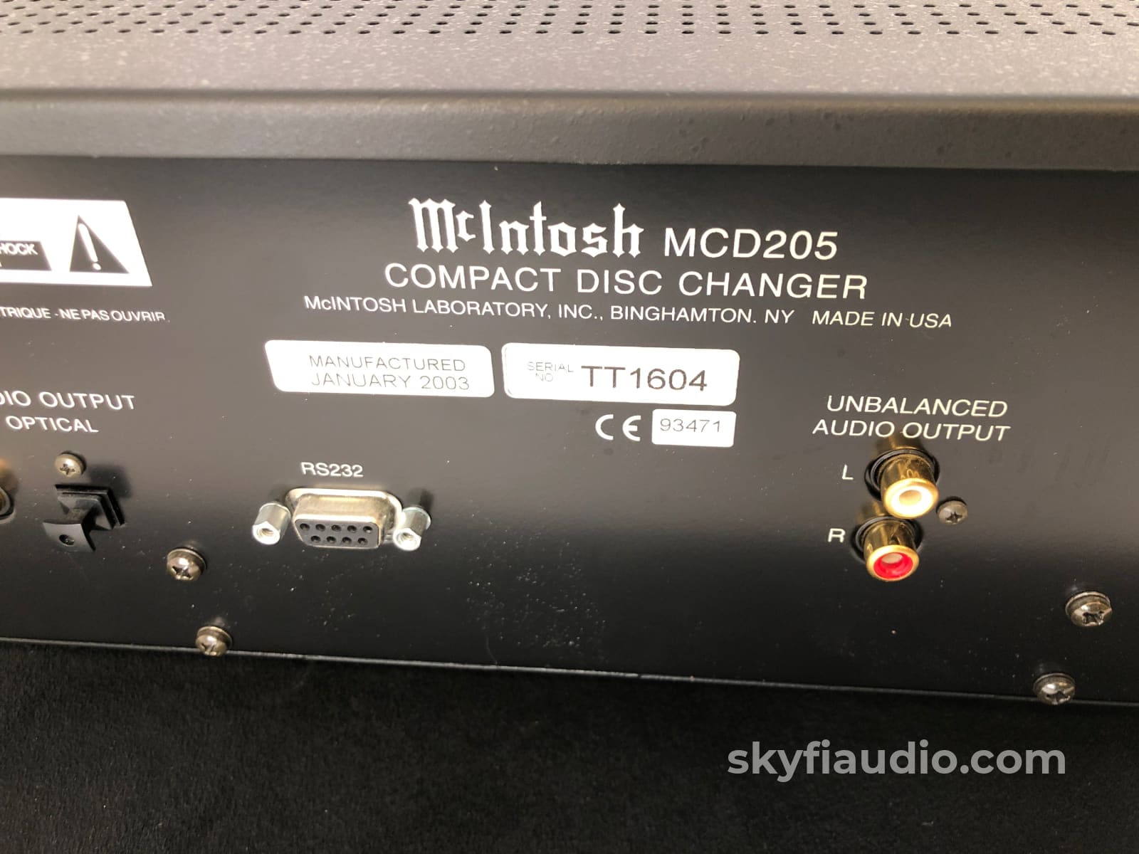 Mcintosh Mcd205 Five Disc Cd Changer + Digital