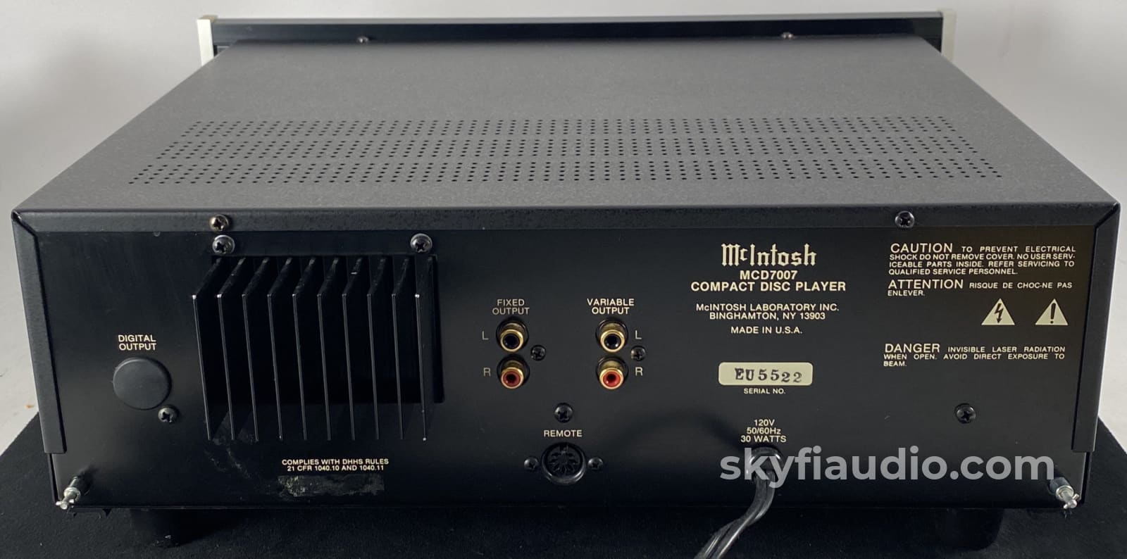 Mcintosh Mcd7007 Cd Player With Rare Remote + Digital