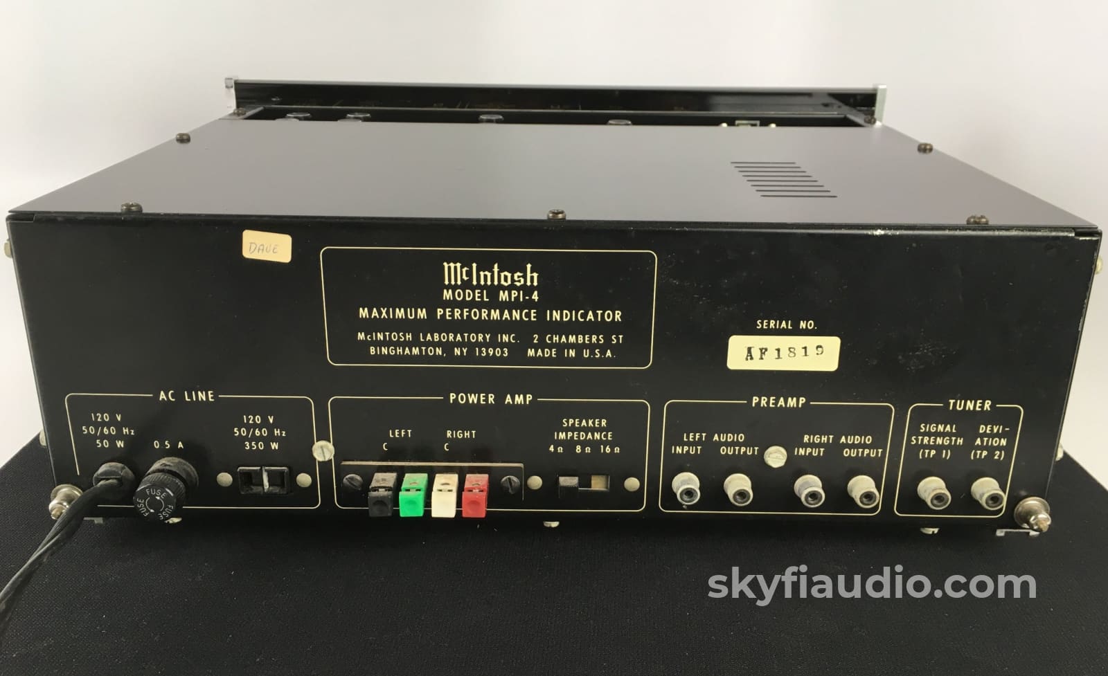 McIntosh MPI-4 Tuner Maximum Performance Indicator