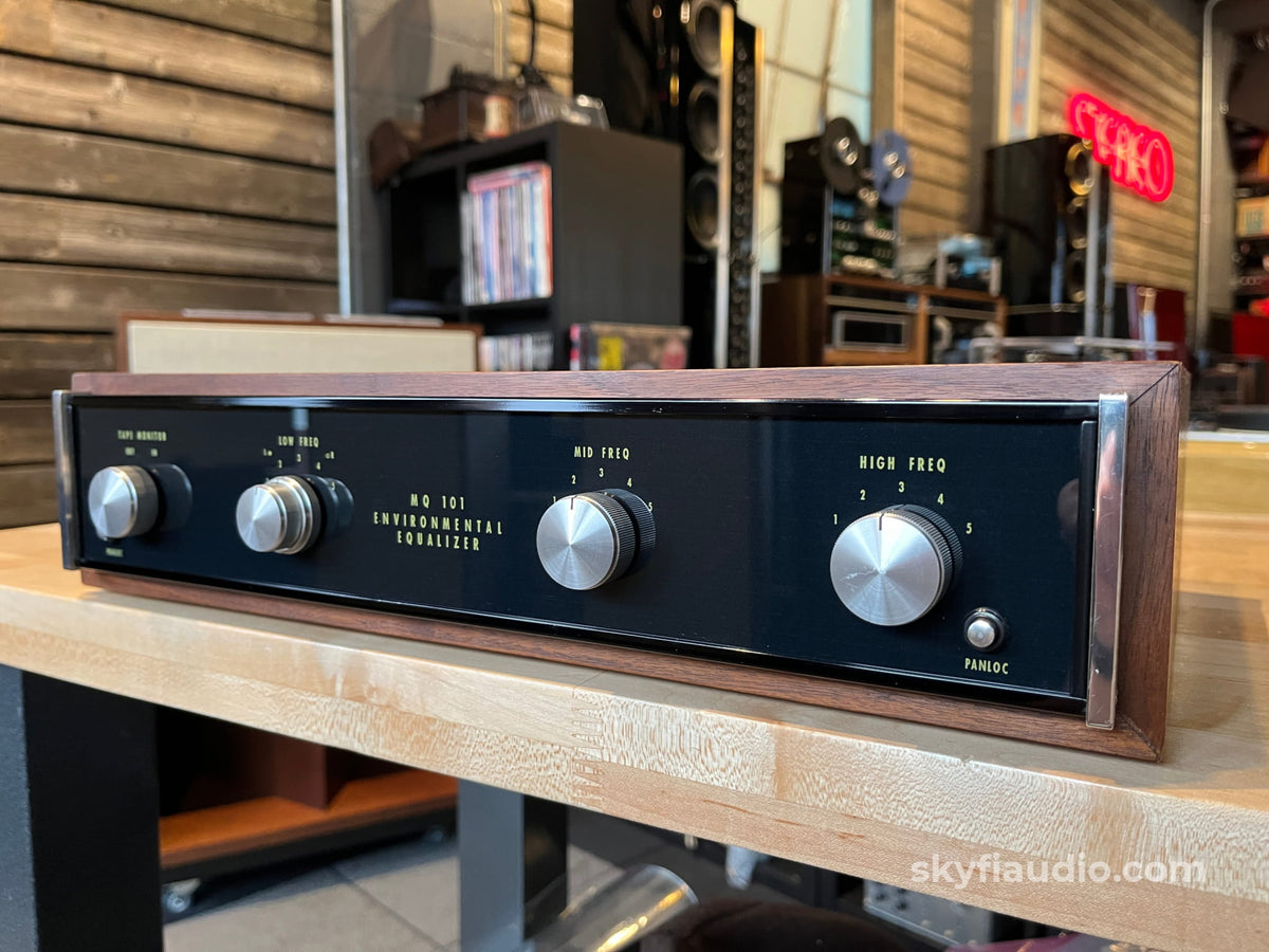 McIntosh MQ101 Vintage 3 Band Equalizer - W/ Wood Case + New Faceplate Accessory
