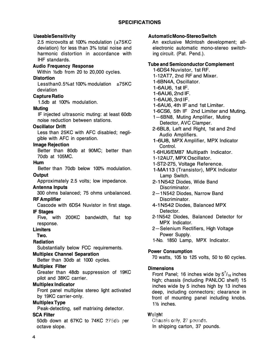 Mcintosh Mr71 All Tube Analog Tuner - Super Clean