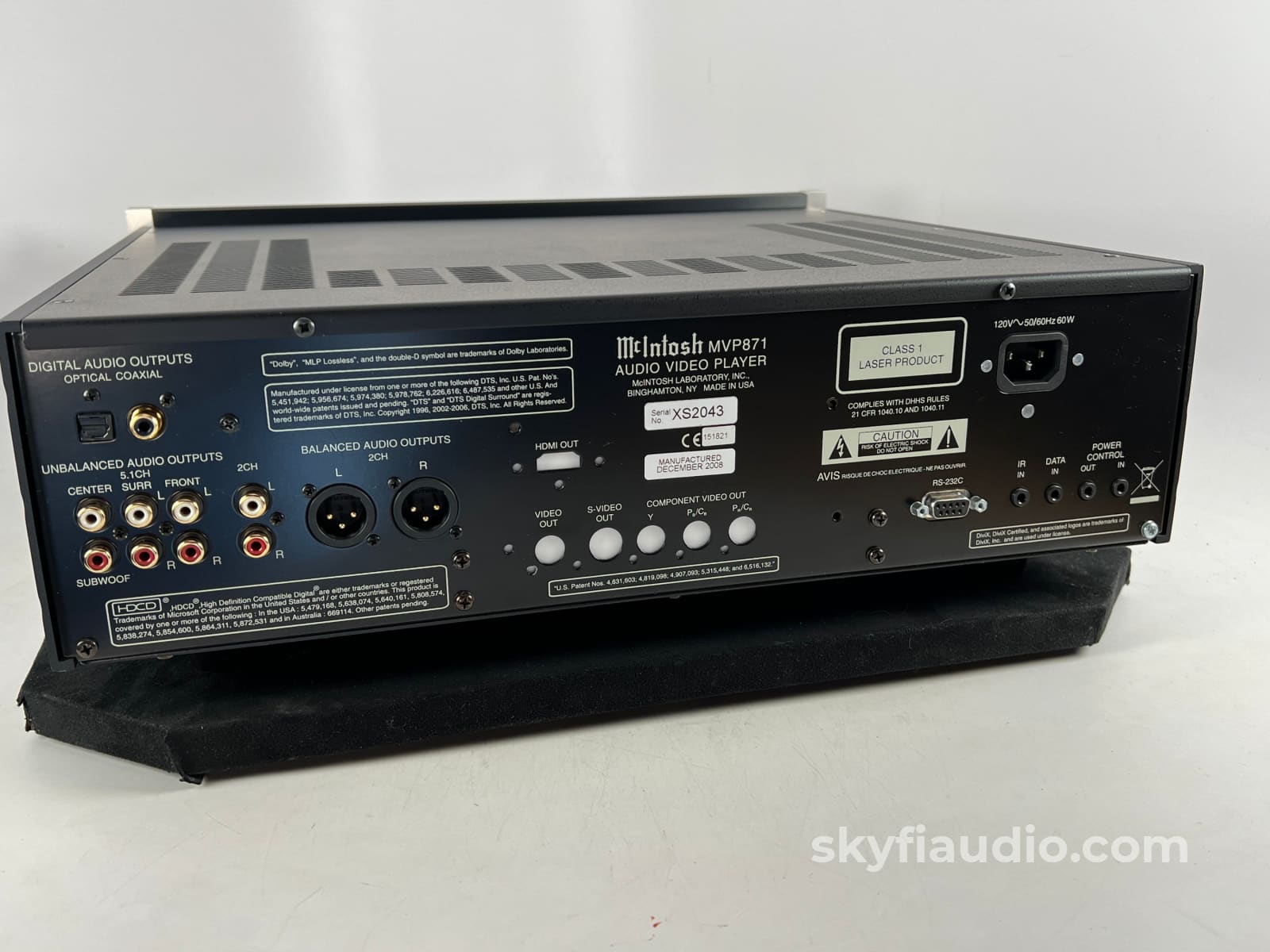 McIntosh MVP871 CD Player - New Laser and Modified for Redbook CD's