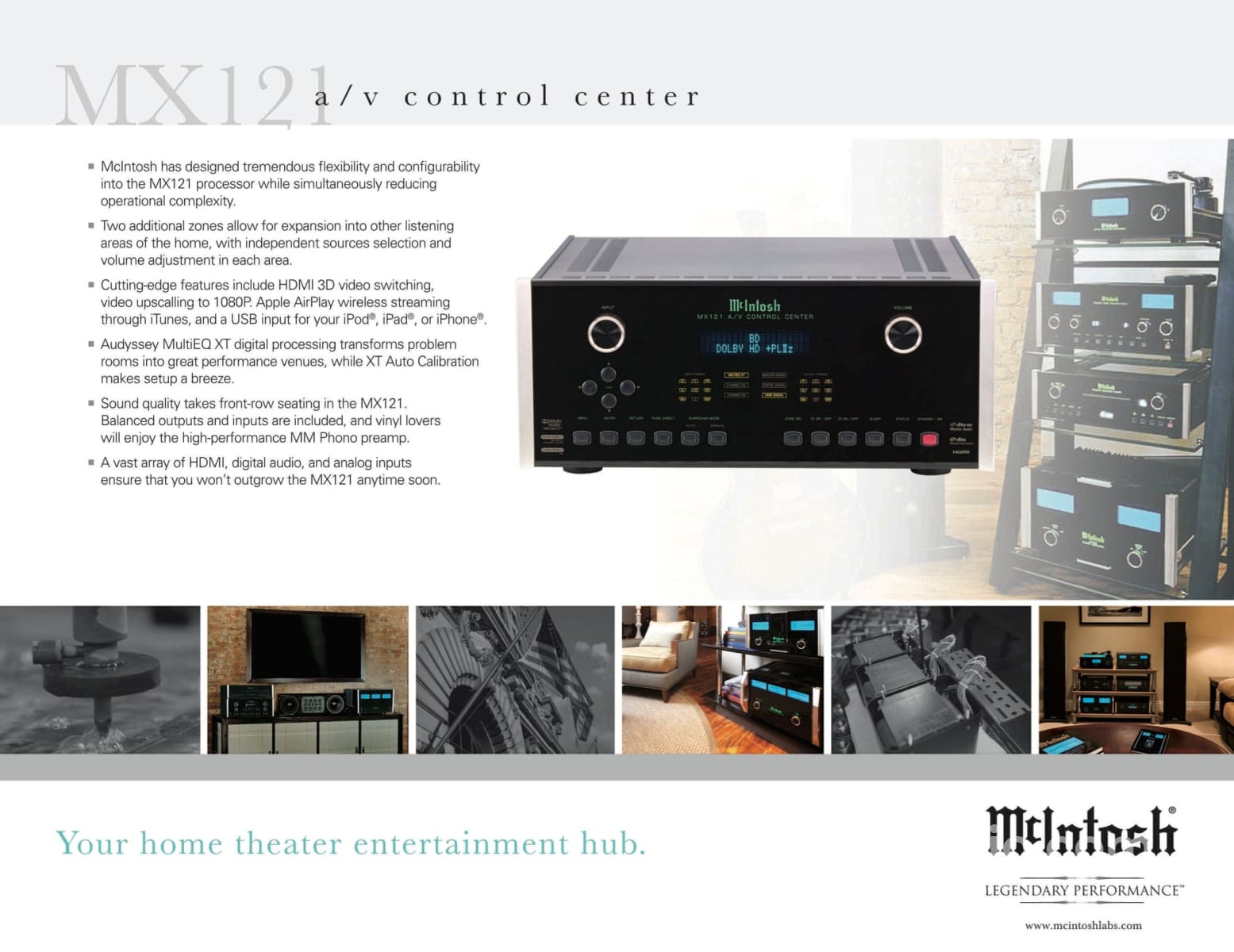 Mcintosh Mx121 Home Theater Processor - Dolby True Hd Dts-Hd Phono Input Preamplifier