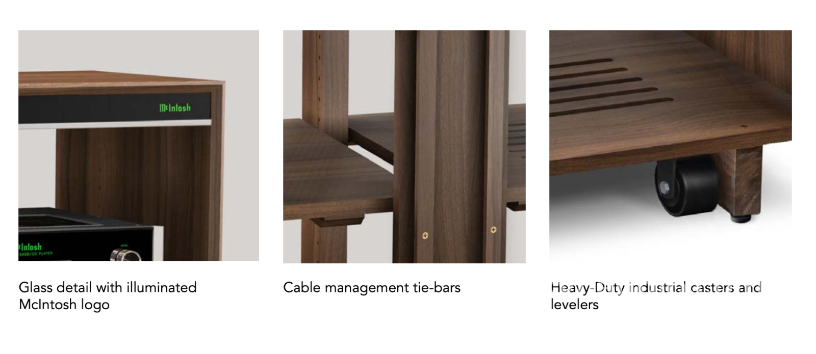 Mcintosh Solid Wood Audio Rack 1X2 By Symbol Accessory